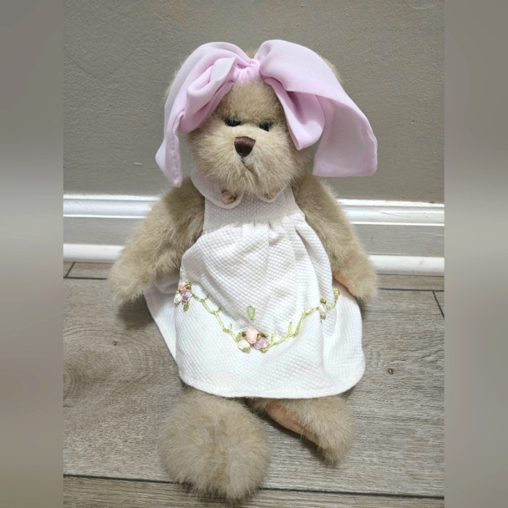 The Bearington Bear Collection Mandy  Plush With Dress and Bow Adorable Collect